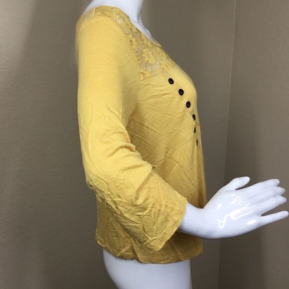 American Rag Cie 3/4 Sleeve Top C5 - Picture 3 of 7